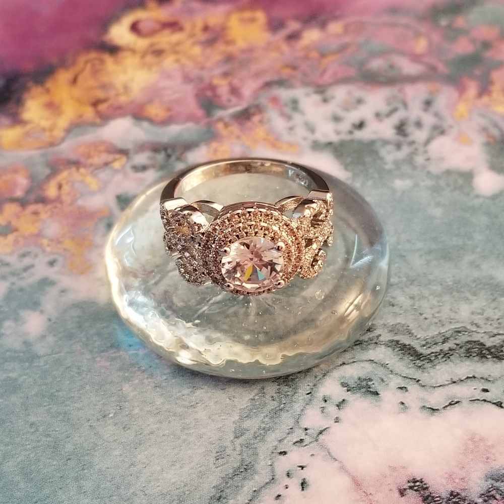 Clear Engagement Ring